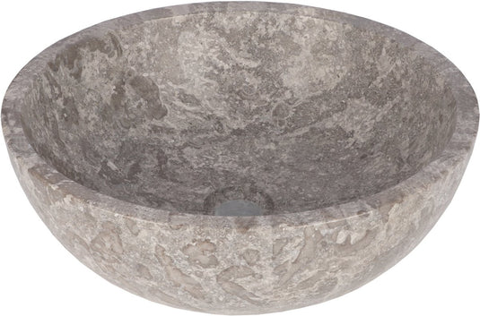 Differnz boomer waskom - 21x12cm - rond - marmer - grijs
