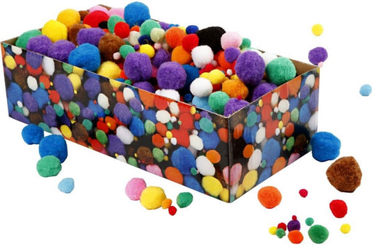 Creativ company cc pompom multigekleurd 5-40 mm 720 stuks