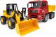 Bruder vrachtwagen en bulldozer