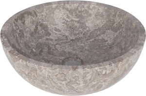 Differnz boomer waskom - 21x12cm - rond - marmer - grijs