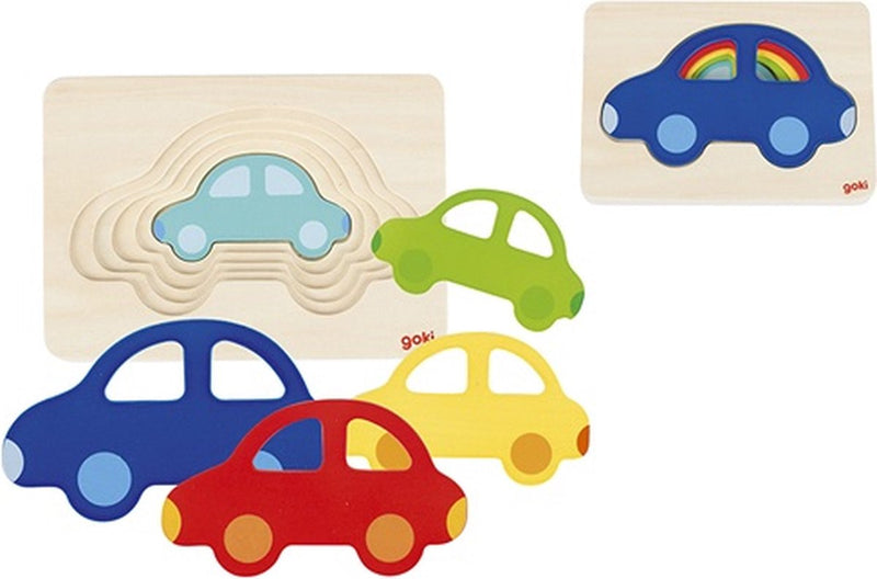 Afbeelding laden in galerijviewer, Goki lagenpuzzel auto, 5 lagen
