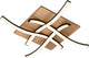 Briloner vinka - led plafonniére - met houtdecor - waveform - warm wit licht - 47,5 x 47,5 x 8,5 cm