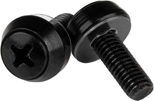 Startech m6 x 12mm - mounting screws - 50 pack black - m6 x 12mm - screws - 50 pack black - m6 mounting screws for server rack cabinet