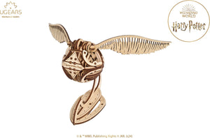 Ugears 3d modelbouw - golden snitch™ - harry potter™ - mechanisch bouwpakket hout - educatief speelgoed