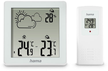 Hama weerstation zakynthos - binnen en buitentempratuur - wit