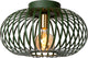 Lucide manuela - plafonnière (plafondlamp) - ø 39,5 cm - 1xe27 - groen