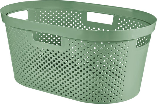 Curver - infinity recycled dots - wasmand - 40l - groen