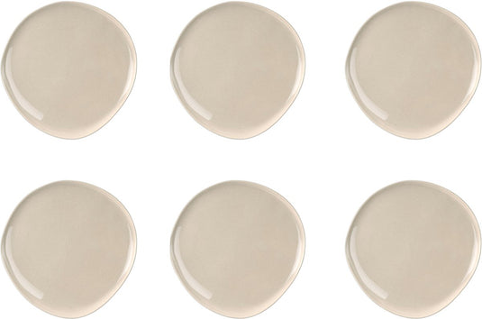 Medard de noblat - oslo linen - dessertbord 22 cm - 6 delig - stoneware