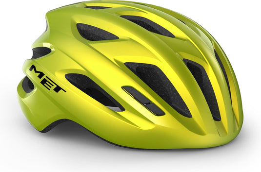 Met idolo fietshelm mannen vrouwen – race fietshelm volwassenen - maat m l (52-59cm) - lime yellow allic glossy