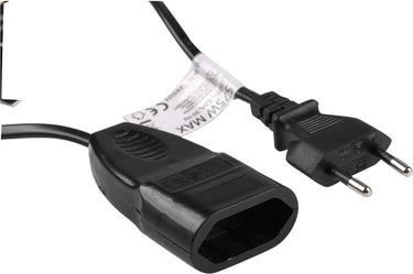 Q-link verlengsnoer - euro - h03vvh2-f - 2 x 0.75 mmã‚â² - 5 m - zwart