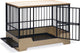 Designed by lotte bench hondenbench meubel quirine - hondenmand - met lade - metaal hout - xl - 112x73x85 cm