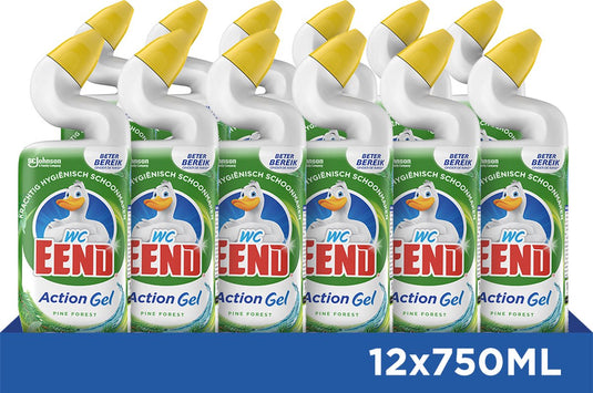 Wc-eend toiletreiniger action gel pine forest
