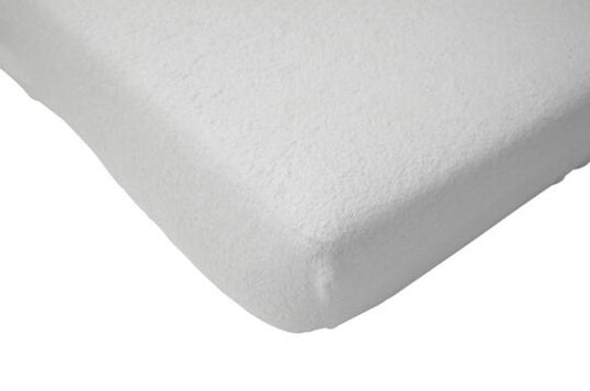 Jollein - baby hoeslaken ledikant (wit) - katoen - polyester - badstof waterdicht - 60x120cm