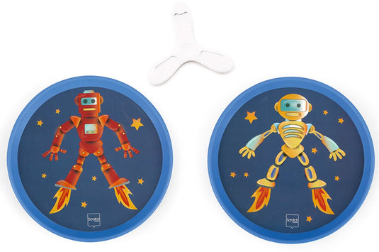 Scratch hand-disker duo - robot - met 1 magnetische disker - 3 jaar