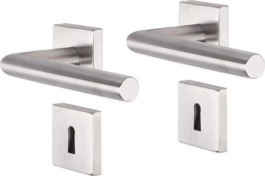 Impresso deurkruk - harrow - voor binnen - vierkant met vierkant sleutelrozet - rvs - 2 stuks