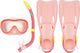 Waimea duikset - masker snorkel vliezen - kinderen - roze - maat 31-34