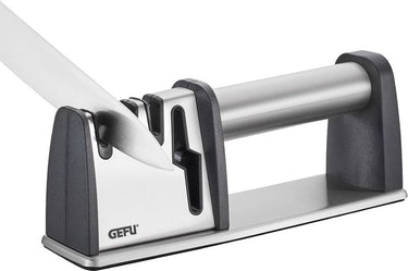 Gefu colt pro messenslijper – 4-in-1 slijpsysteem – voor messen en scharen – diamant, wolfraamstaal en keramiek