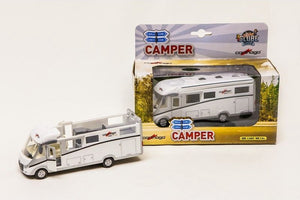 Kids globe die-cast carthago camper met licht, 16cm