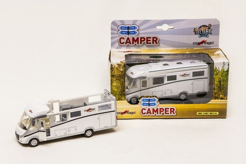 Afbeelding laden in galerijviewer, Kids globe die-cast carthago camper met licht, 16cm
