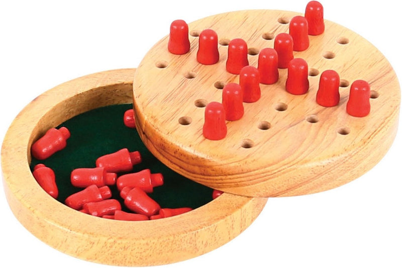 Afbeelding laden in galerijviewer, Bigjigs mini solitaire houten spel

