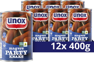 Unox knakworst - magere party knaks - 12 x 400 g - voordeelverpakking