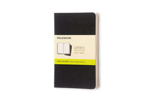 Moleskine cahier journals - pocket - blanco - zwart - set van 3