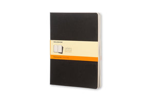 Moleskine cahier journals - extra large - gelinieerd - zwart - set van 3