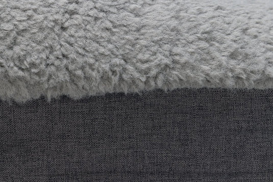 Beeztees memory foam ligbed yura - hondenkussen - grijs - 120x80x15cm