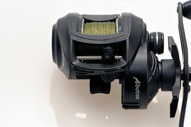 Albatros - bcr201l baitcaster - reel - kogellagers 3+1 - opgespoeld met braid - aluminium spoel