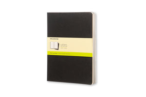 Moleskine cahier journals - extra large - blanco - zwart - set van 3