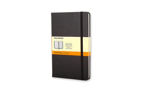 Moleskine classic notitieboek - large - hardcover - gelinieerd - zwart