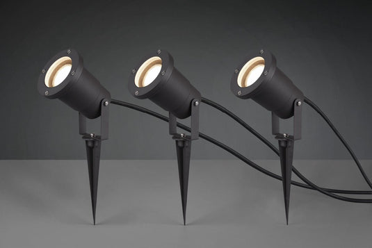 Trio ubangi - spot - antraciet - excl. 3x gu10 4,9w - buitenverlichting - ip65