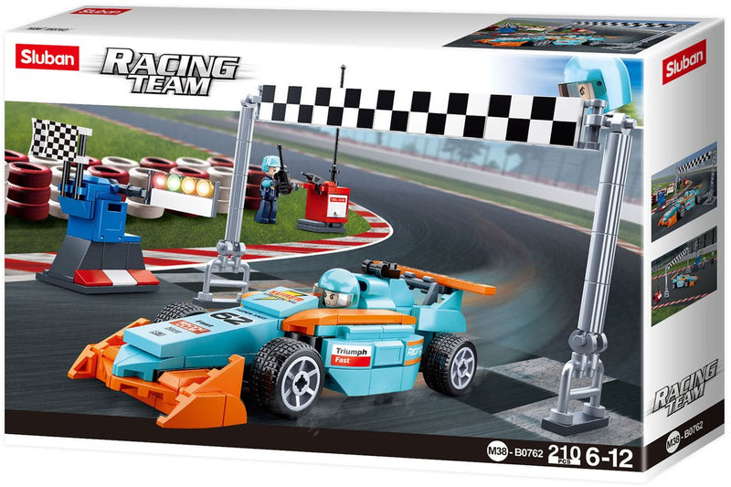 Chargez l'image dans la visionneuse de la galerie, Sluban racing team klein circuit bouwspeelgoed kinderen vanaf 6 jaar – constructiespeelgoed bouwdoos met 210 bouwstenen – m38-b0762

