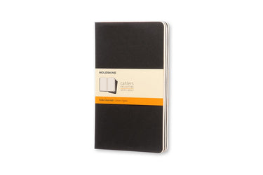 Moleskine cahier journals - large - gelinieerd - zwart - set van 3