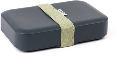 Amuse zero waste lunchbox large - 900ml - broodtrommel met rekker - brooddoos van 100% recycled kunststof - bpa-vrije lunchtrommel - grijs - 210x140x50mm