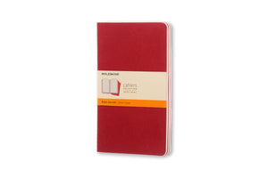 Moleskine cahier journals - large - gelinieerd - rood - set van 3