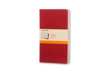 Moleskine cahier journals - large - gelinieerd - rood - set van 3