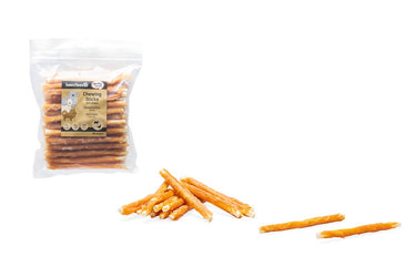 Beeztees kauwstaafjes met kip - hondensnacks - voordeelverpakking - 40st - 12 cm