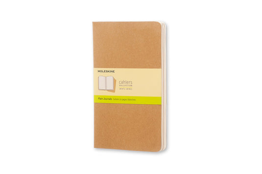 Moleskine cahier journals - large - blanco - bruin - set van 3