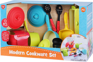 Playgo kunststof pannen- en keukenaccessoires speelset - 13dlg.