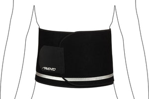 Avento sauna taille band - verstelbaar - zwart zilvergrijs - maat s m