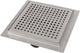 Differnz douchegoot - met flens - vierkant - 15 x 15 cm - rvs