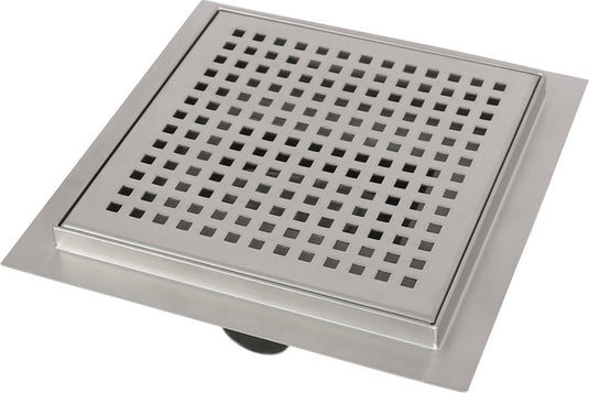 Differnz douchegoot - met flens - vierkant - 25 x 25 cm - rvs