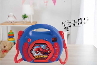 Lexibook spiderman draagbare cd-speler met 2 meezingmicrofoons