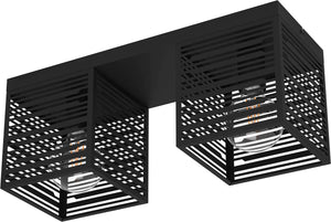 Eglo piedritas plafondlamp - e27 - 51,5 cm - zwart