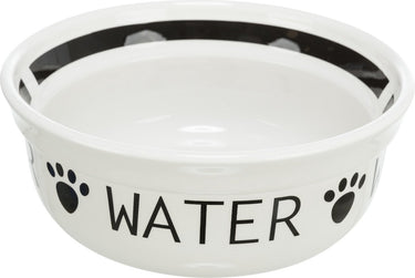 Trixie drinkbak hond water keramiek wit zwart