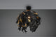 Rl live your light reality leavy - plafondlamp - zwart mat - excl. 1x e27 28 w - plafondbevestiging - patroon bescherming