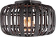 Brilliant woodrow - plafondlamp - e27 max 1x40w - zwart hout