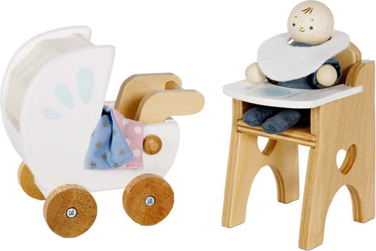 Le toy van poppenhuismeubels babyset - hout