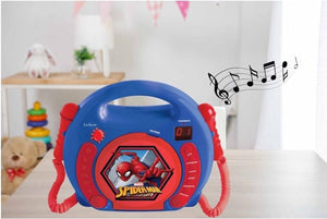 Lexibook spiderman draagbare cd-speler met 2 meezingmicrofoons